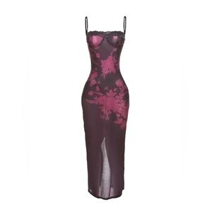 Anastasia Lace Maxi Dress from YG Collection; Size: medium; Color: purple